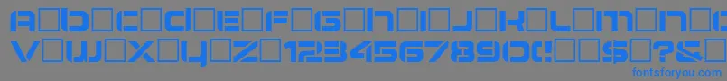 AirlockRegular Font – Blue Fonts on Gray Background