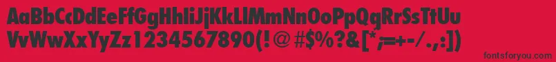FunctioncondtwoextraboldRegular Font – Black Fonts on Red Background