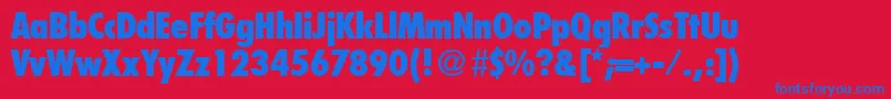 FunctioncondtwoextraboldRegular Font – Blue Fonts on Red Background