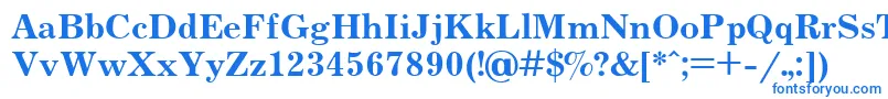 Шрифт UkrainianjournalBold – синие шрифты на белом фоне