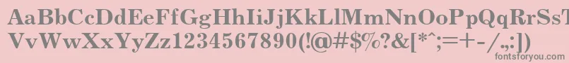 UkrainianjournalBold Font – Gray Fonts on Pink Background