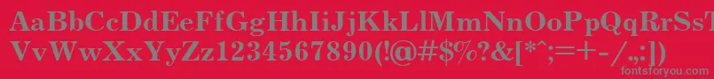 UkrainianjournalBold Font – Gray Fonts on Red Background