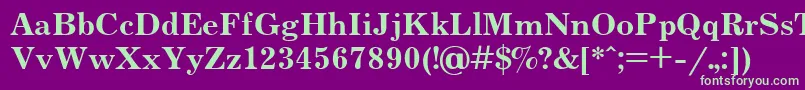 UkrainianjournalBold Font – Green Fonts on Purple Background