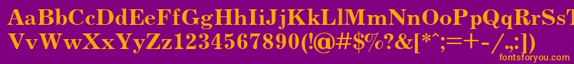 UkrainianjournalBold Font – Orange Fonts on Purple Background