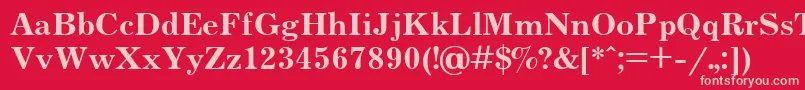 Шрифт UkrainianjournalBold – розовые шрифты на красном фоне