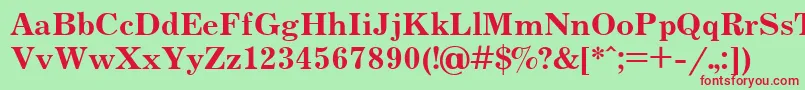 UkrainianjournalBold Font – Red Fonts on Green Background