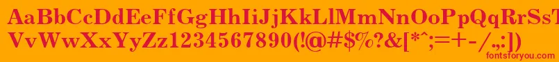 フォントUkrainianjournalBold – オレンジの背景に赤い文字