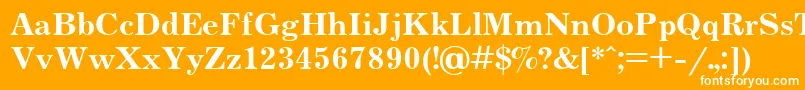 フォントUkrainianjournalBold – オレンジの背景に白い文字