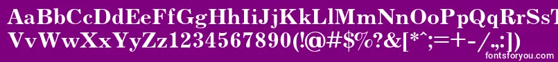 フォントUkrainianjournalBold – 紫の背景に白い文字