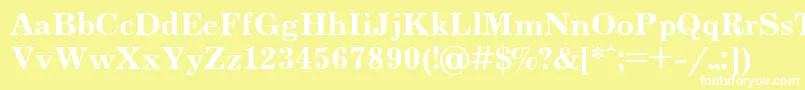 フォントUkrainianjournalBold – 黄色い背景に白い文字