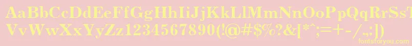 UkrainianjournalBold Font – Yellow Fonts on Pink Background