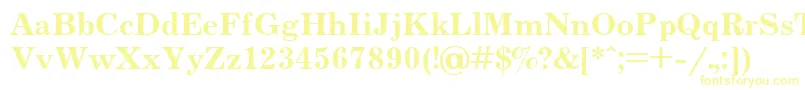 UkrainianjournalBold-fontti – keltaiset fontit valkoisella taustalla