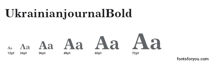 UkrainianjournalBold Font Sizes