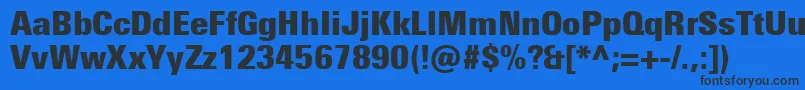 UniversNextProExtrablackCondensed Font – Black Fonts on Blue Background