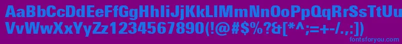 UniversNextProExtrablackCondensed Font – Blue Fonts on Purple Background