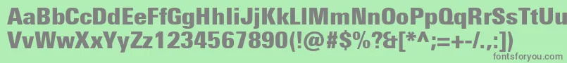 UniversNextProExtrablackCondensed Font – Gray Fonts on Green Background