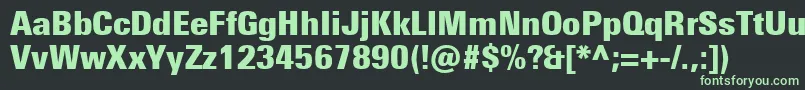 UniversNextProExtrablackCondensed Font – Green Fonts on Black Background