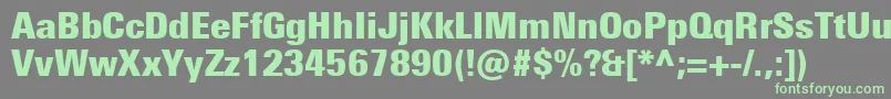 UniversNextProExtrablackCondensed Font – Green Fonts on Gray Background