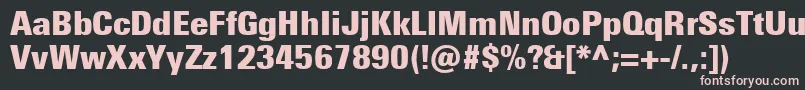 UniversNextProExtrablackCondensed Font – Pink Fonts on Black Background