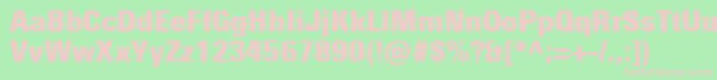 UniversNextProExtrablackCondensed Font – Pink Fonts on Green Background