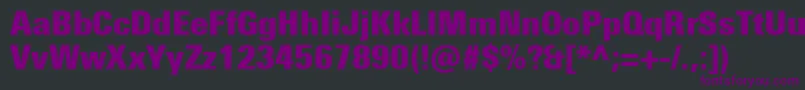UniversNextProExtrablackCondensed Font – Purple Fonts on Black Background
