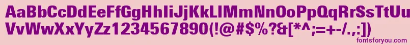 UniversNextProExtrablackCondensed Font – Purple Fonts on Pink Background