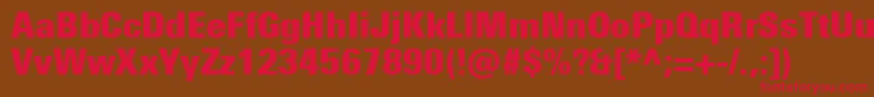 UniversNextProExtrablackCondensed Font – Red Fonts on Brown Background