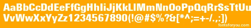 UniversNextProExtrablackCondensed Font – White Fonts on Orange Background