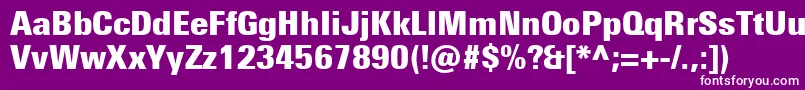 UniversNextProExtrablackCondensed Font – White Fonts on Purple Background