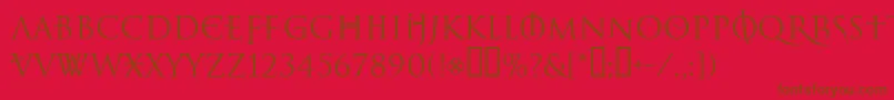 Lelfnoir Font – Brown Fonts on Red Background