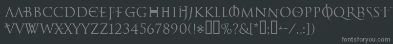 フォントLelfnoir – 黒い背景に灰色の文字