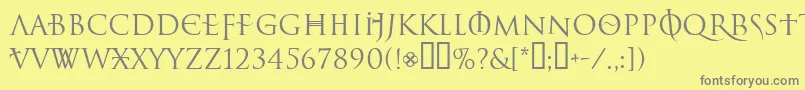 Lelfnoir Font – Gray Fonts on Yellow Background