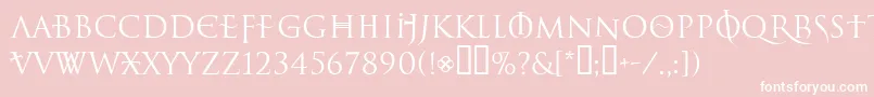 Lelfnoir Font – White Fonts on Pink Background