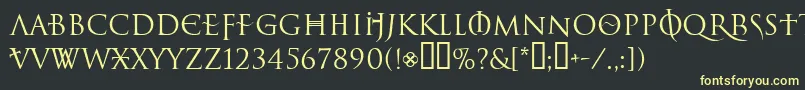 Lelfnoir Font – Yellow Fonts on Black Background