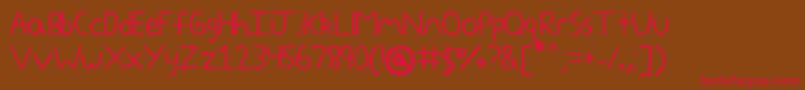 Yokomizo Font – Red Fonts on Brown Background
