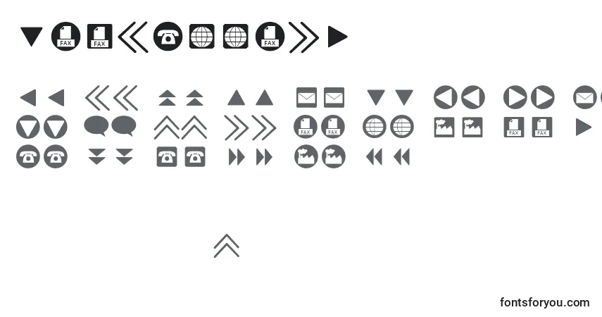 Schriftart Forbuttons – Alphabet, Zahlen, spezielle Symbole