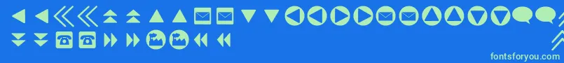fuente Forbuttons – Fuentes Verdes Sobre Fondo Azul