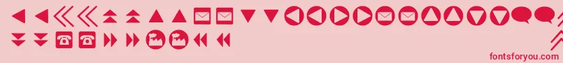 Forbuttons Font – Red Fonts on Pink Background