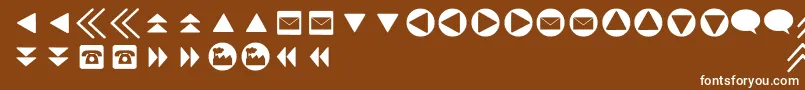 Шрифт Forbuttons – белые шрифты на коричневом фоне