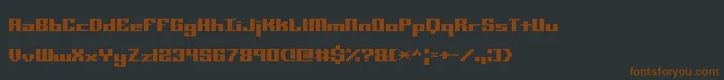 Шрифт MiniKaliberSTtBrk – коричневые шрифты на чёрном фоне