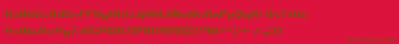 MiniKaliberSTtBrk Font – Brown Fonts on Red Background