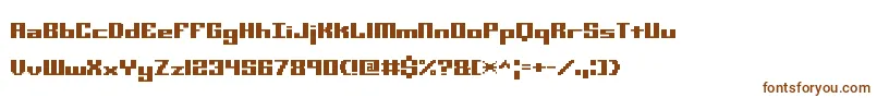MiniKaliberSTtBrk Font – Brown Fonts on White Background
