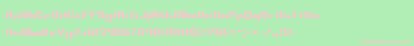 MiniKaliberSTtBrk Font – Pink Fonts on Green Background