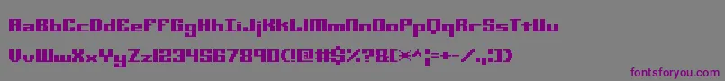 Шрифт MiniKaliberSTtBrk – фиолетовые шрифты на сером фоне