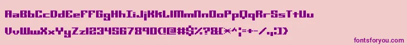 MiniKaliberSTtBrk Font – Purple Fonts on Pink Background