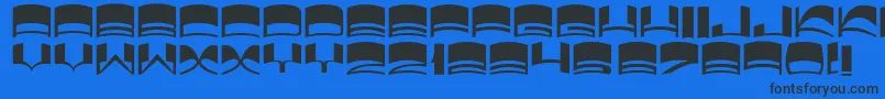 JmhElixir Font – Black Fonts on Blue Background