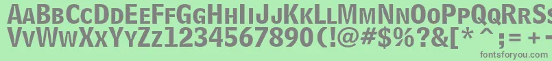 BellCentennialBoldListingAlternate Font – Gray Fonts on Green Background