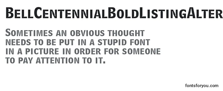 BellCentennialBoldListingAlternate Font