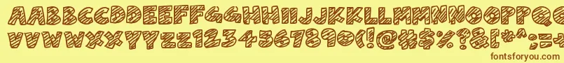 ChalkDash Font – Brown Fonts on Yellow Background