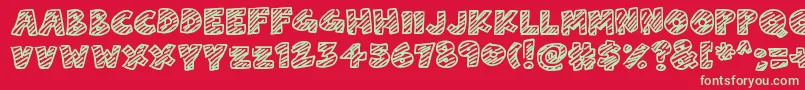 ChalkDash Font – Green Fonts on Red Background